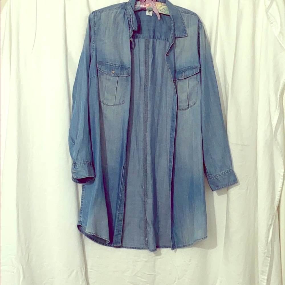 Long Denim button up